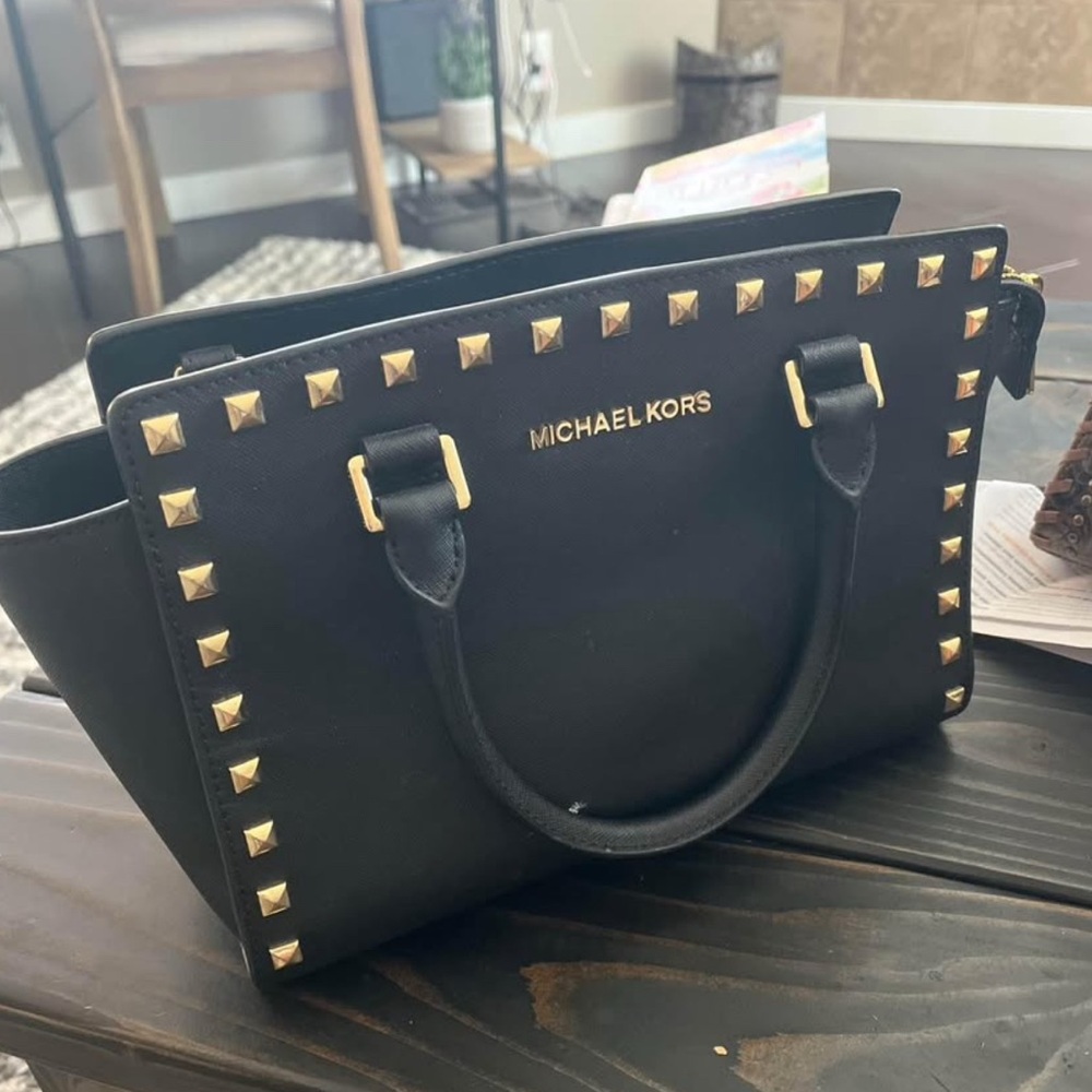 Michael Kors Black Studded Women's Bag